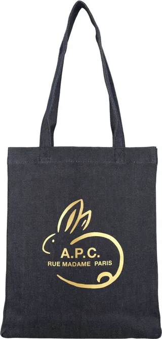 A.P.C. Logo Printed Tote Bag
