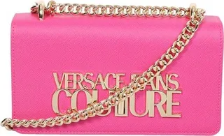 Versace Jeans Couture Logo Plaque Chain-Linked Shoulder Bag