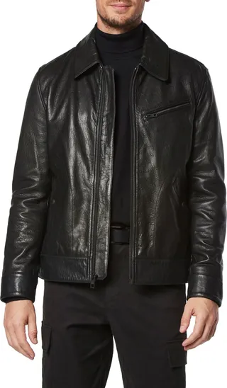 Overton Leather Trucker Jacket
