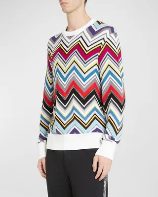 Men's Multicolor Chevron Sweater