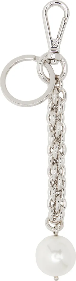 Simone Rocha Silver Pearl Keychain