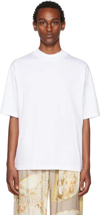 Acne Studios White Mock Neck T-Shirt