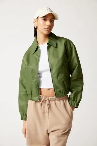 UO Kyle Nylon Bomber Jacket