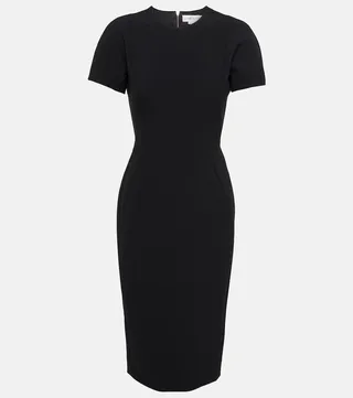 Crepe midi dress
