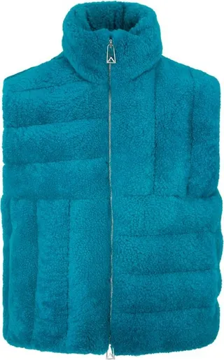 Bottega Veneta Intrecciato Pattern Padded Shearling Gilet