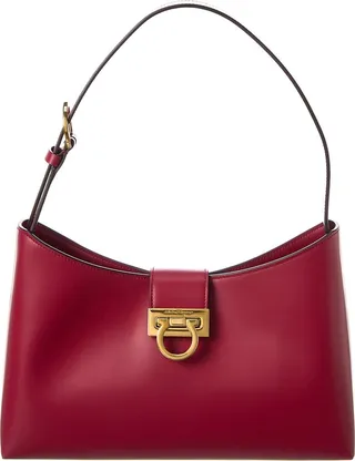 Ferragamo Trifolio Small Leather Shoulder Bag