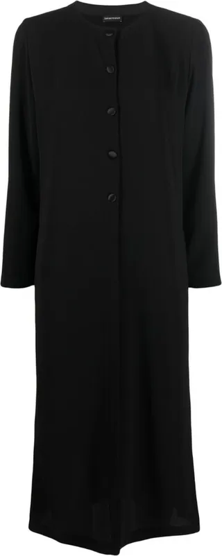 EMPORIO ARMANI- Single-breasted Long Coat