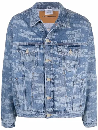 Logo-Print Denim Jacket