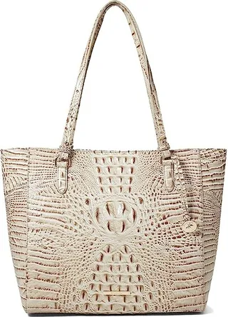 Brahmin Melbourne April Tote (Oyster Grey) Handbags