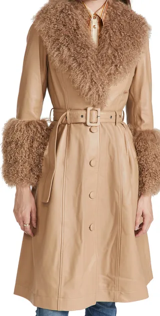 Saks Potts Foxy Shearling Trench Coat