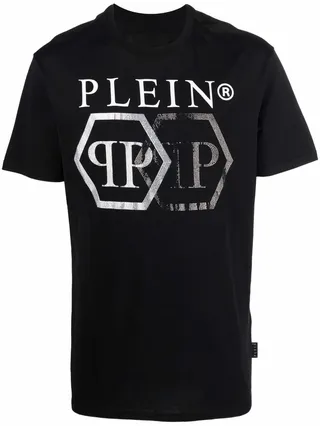 hexagon crystal logo T-shirt