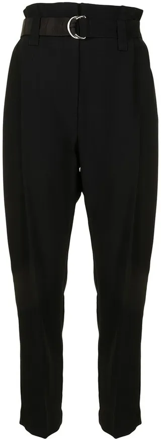 Cropped Belted Trousers