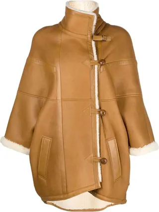 Panelled Toggle Cape Jacket