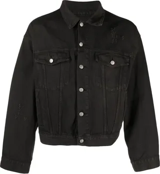Distressed-Finish Denim Jacket