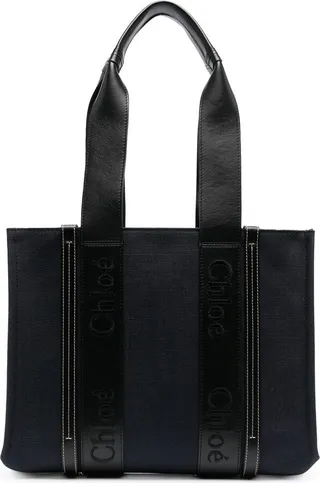 Logo-Tape Detail Tote Bag