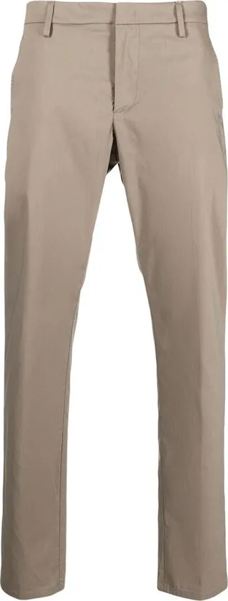 Mid-Rise Straight-Leg Trousers