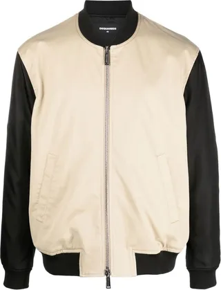 Palm Tree-Print Bomber Jacket