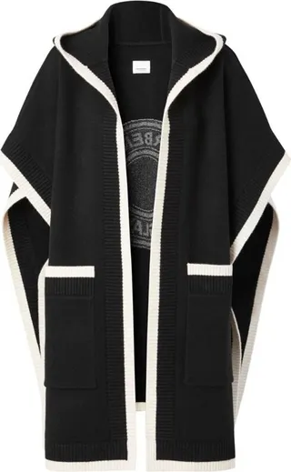 Burberry Wool-Cashmere Logo Cape