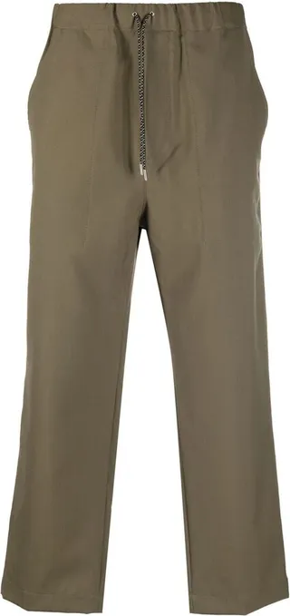 Drawstring-Waist Cropped Pants