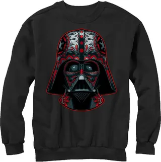 Men's Star Wars Darth Vader Helmet Markings Sweatshirt - Black - Large