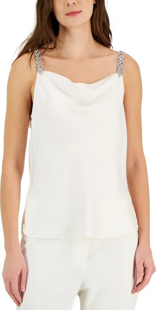 Donna Karan Women's Twist Crystal Solid-Color Camisole