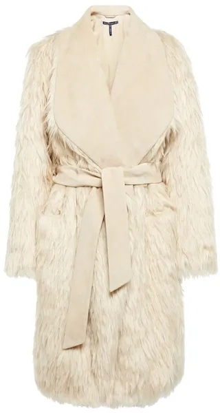 Wool faux-fur coat
