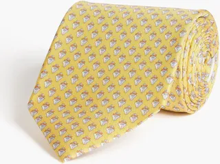 Printed silk tie