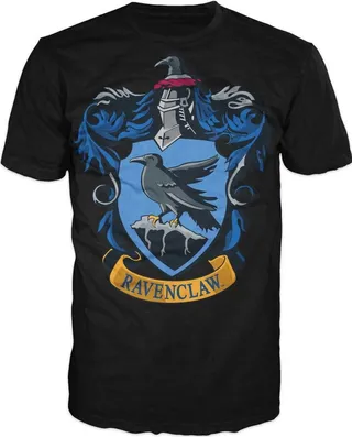 Harry Potter Ravenclaw Crest Men's Black T-Shirt-3X-Large