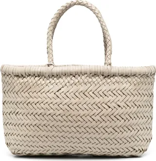 mini Flat Gora leather tote bag