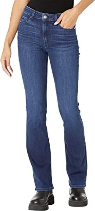 PAIGE Women's Manhattan Boot 32" high Rise Bootcut in Alpina Distressed