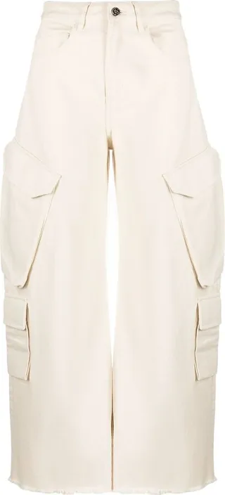 Wide-Leg Cargo Jeans