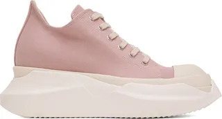 Rick Owens DRKSHDW Pink Abstract Denim Sneakers