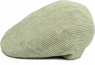 Anthony Peto - Fitted Cap Linen Green Stripes