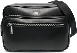 Logo-Plaque Leather Belt Bag