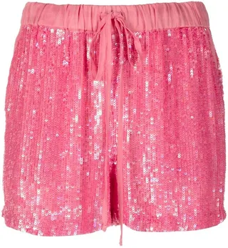 Sequin Drawstring Shorts