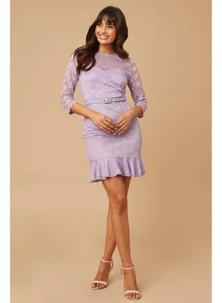 Little Mistress Purple Lace Mini