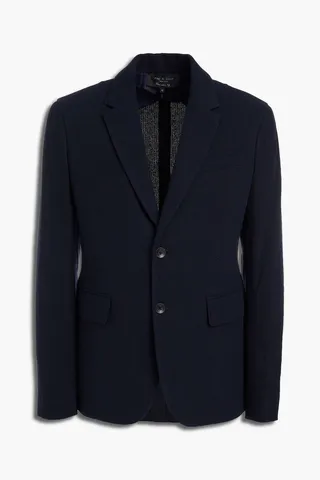 Razor cotton-blend piqué blazer