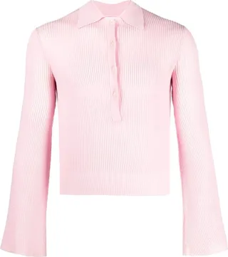 Kiki long-sleeve polo top