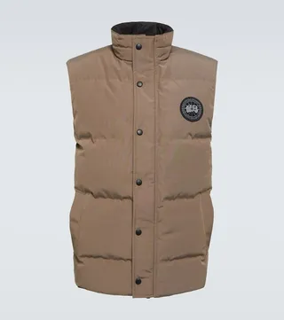 Garson suede-trimmed vest
