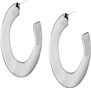 Rhodium Plated Hoop Earrings