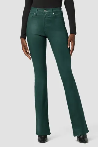 Hudson Jeans Barbara High-Rise Bootcut Jean - Coated Forest Walk