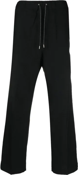 Cropped Drawstring-Waist Trousers