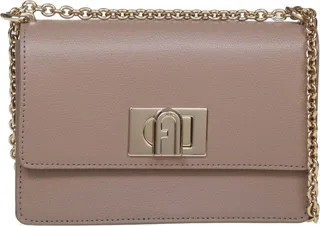 Mini Crossbody In Leather Color Greige