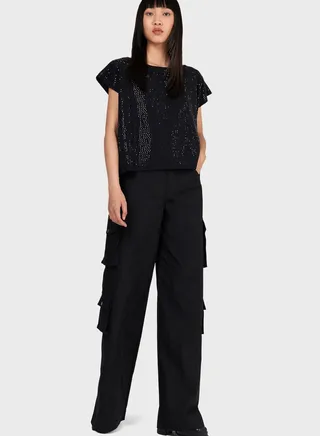 Embellished Knitted Top