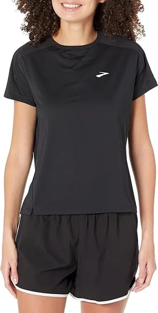 Brooks Sprint Free Short Sleeve 2.0 (Black) Women's Clothing