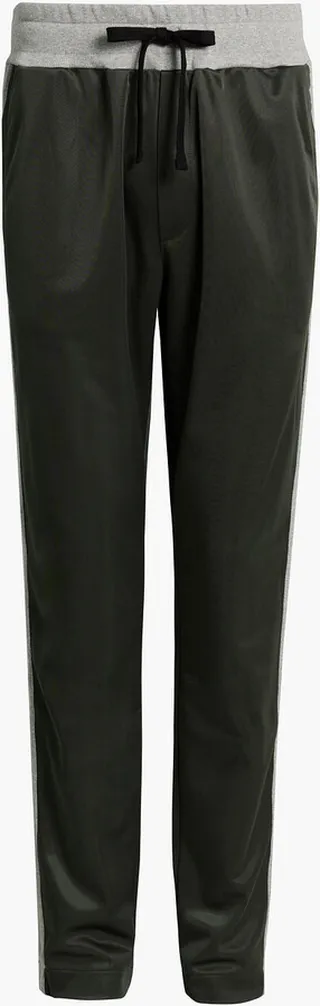 Striped tech-jersey track pants