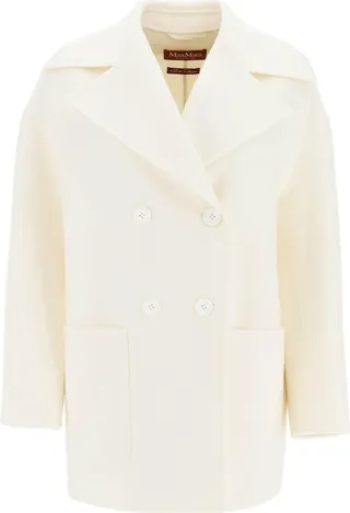 Max Mara Studio 'viborg' Cashmere And Virgin Wool Peacoat