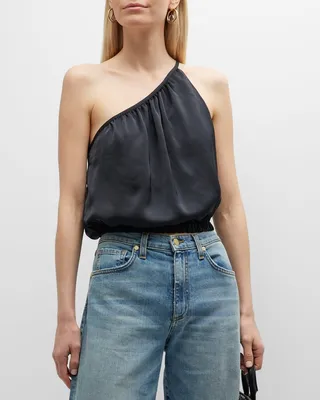 Cheryl Cropped Asymmetric Tank Top