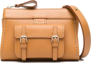 Brown Edith Leather Shoulder Bag