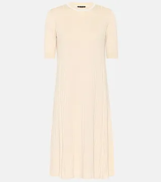 Dakhla silk and cotton midi dress